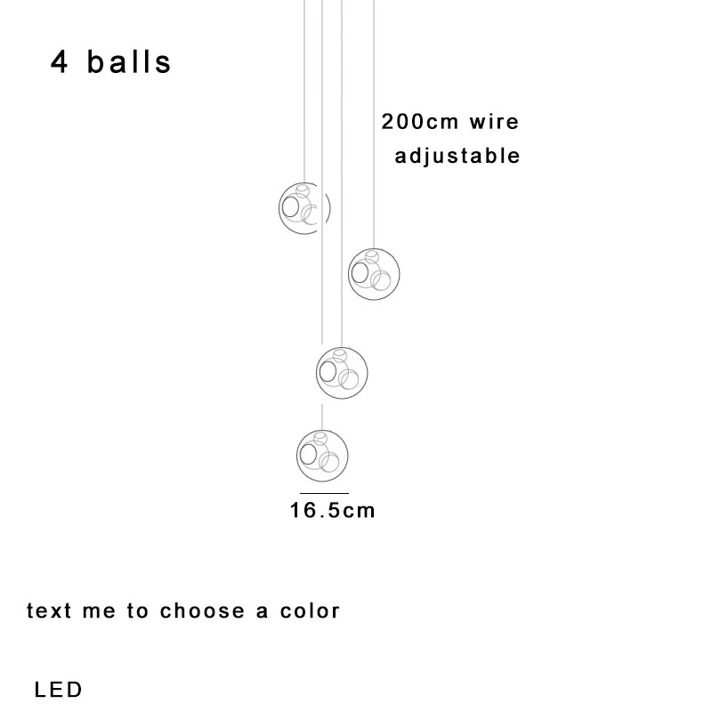 Glass Sputnik Pendant Light