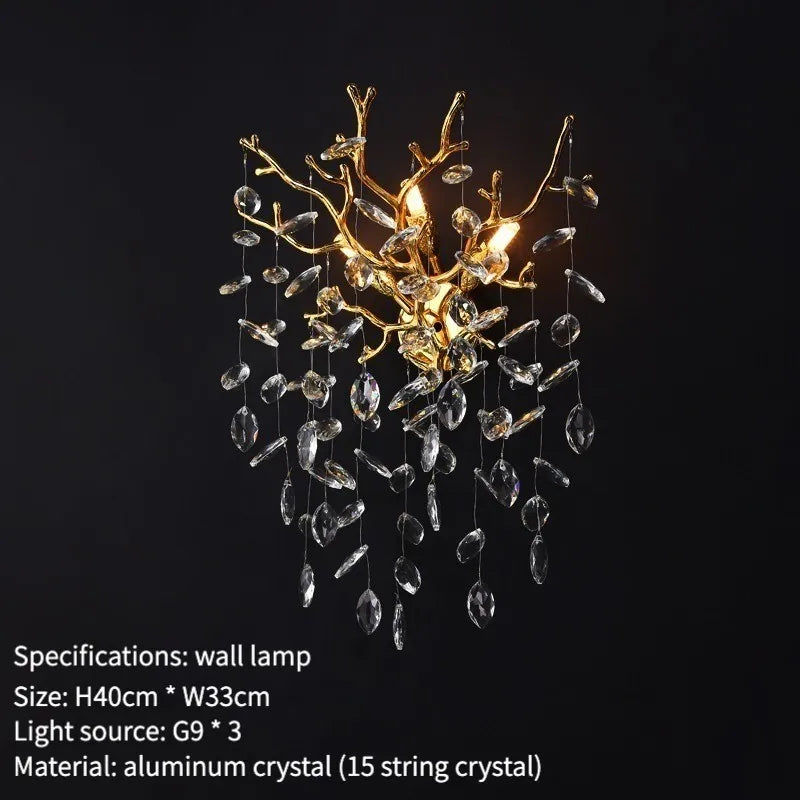 Gold Branch Crystal Chandelier Round150cm