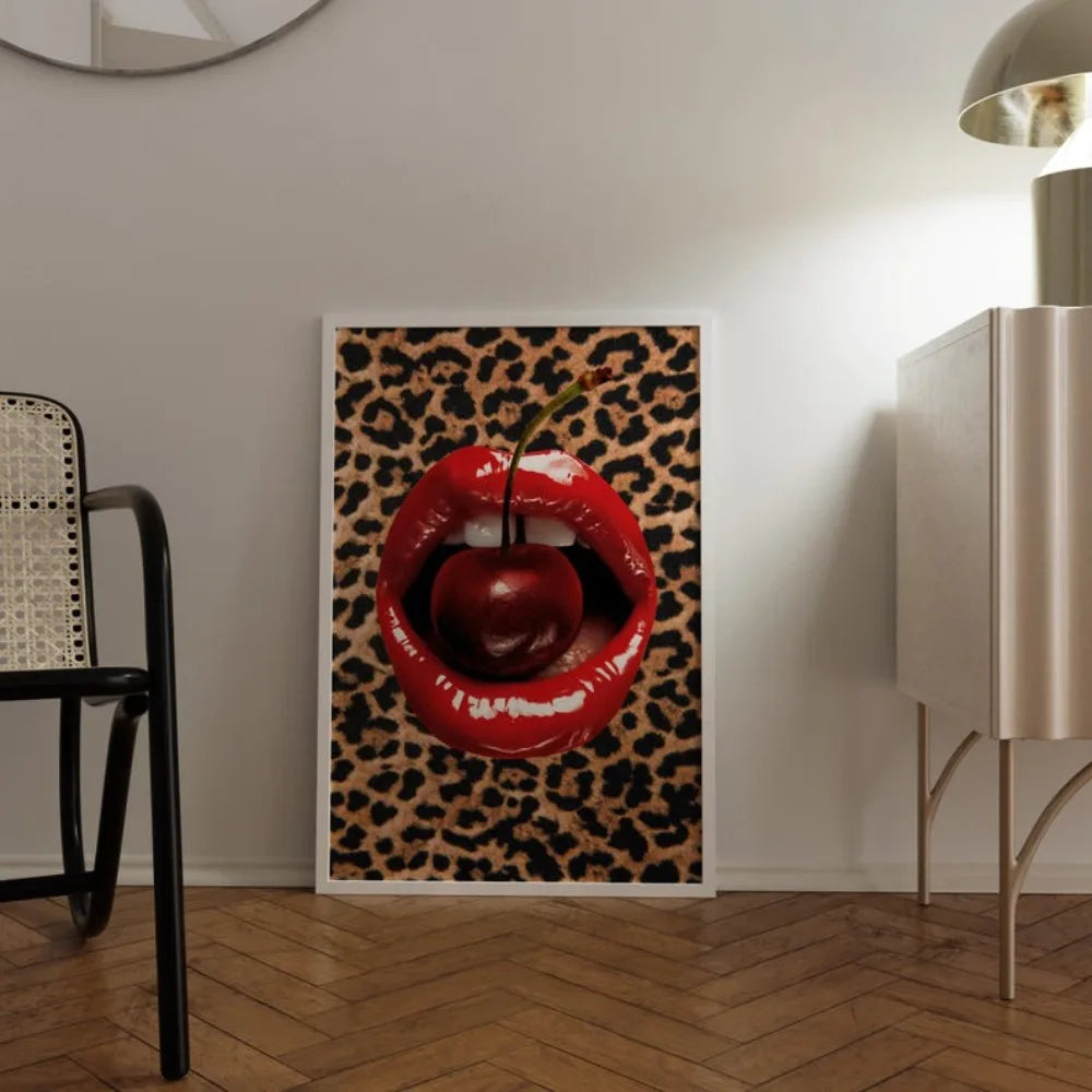 1/3/6pcs Retro Leopard Cheetah Canvas Prints Poster Y2k Funky Chic Art Prints Bedroom Apartment Wall Art Home Decor Art Poster