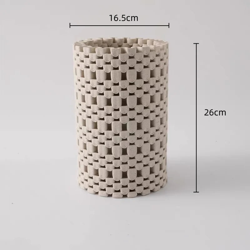 Decorbites™ Geometrische Falten-Keramik-Blumenvasen Heimdekoration Handwerkskunst