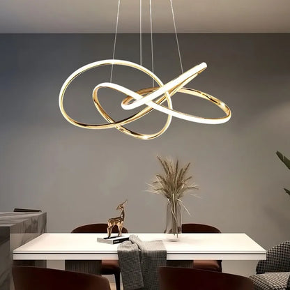 DecorBites™ Gold Ring Chandeliers for Modern Dining Room Luxury Bedroom Lighting