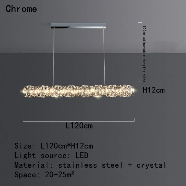 Decorbites™ Kristall-Esszimmertisch-Pendantleuchte: Elegante LED-Dekoration für Kücheninsel, Restaurant, Wohnzimmer