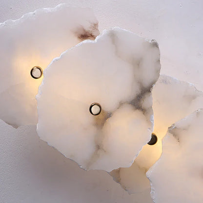 DecorBites™ Elegant Marble LED Wall Sconce, Copper Finish, Art Deco Style