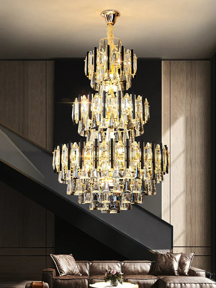 Decorbites™ Crystal Hollow Villa Kronleuchter: Moderne Luxus-Hängeleuchte für Wohnzimmer und Hotel-Lobby