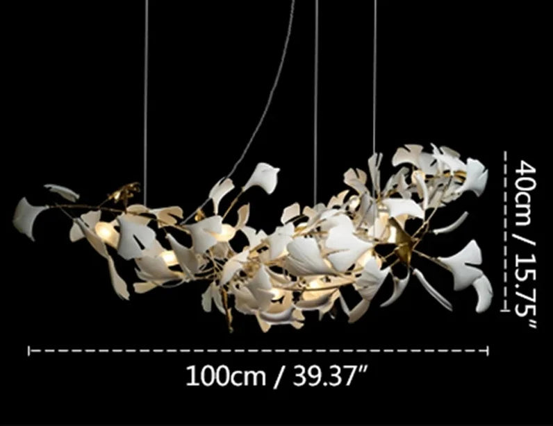 Gold Porcelain Pendant Light