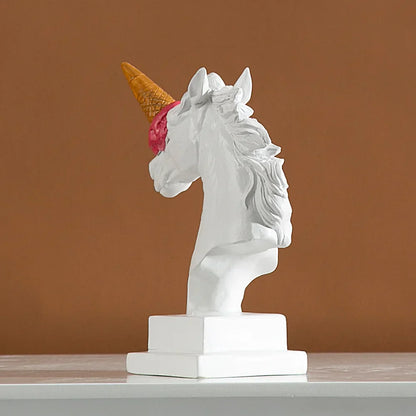 Decorbites™ Pferde-Kopf-Skulptur Harz-Tier-Statue Moderne Wohnraum-Dekoration