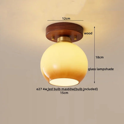 DecorBites™ LED Wood Canopy Ceiling Lamp Modern Living Room Light Fixtures