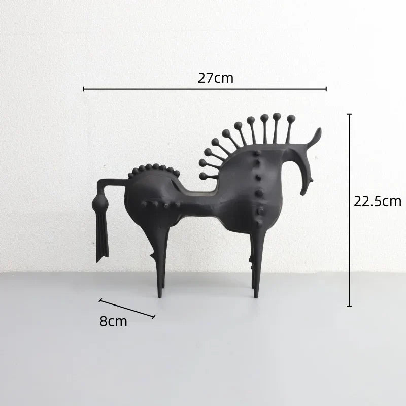 Decorbites™ Abstrakte Pferde-Metallskulptur Dekorative Figur - Wohnungsdekoration-Zubehör