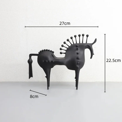 Decorbites™ Abstrakte Pferde-Metallskulptur Dekorative Figur - Wohnungsdekoration-Zubehör