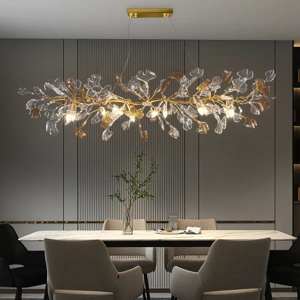 Decorbites™ Kristallblattzweig-Kronleuchter – Elegante Beleuchtungseinrichtung für Schlafzimmer, Wohnzimmer, Esszimmer