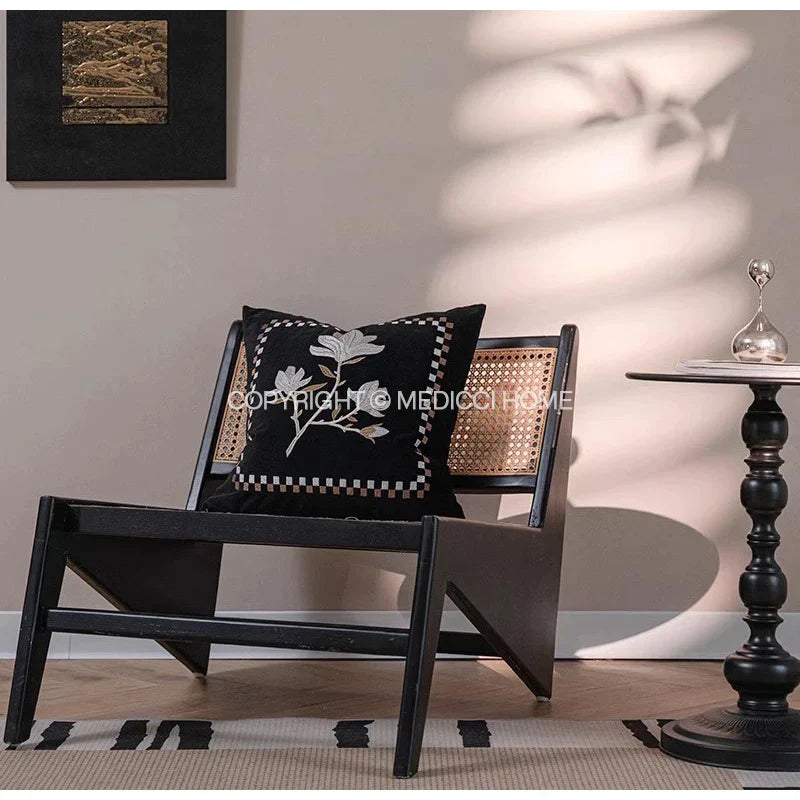 Decorbites™ Französisches Vintage-Magnolien-Besticktes Samt-Kissenbezug für Sofa und Bett