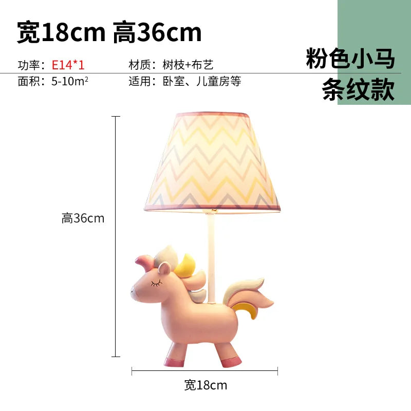 DecorBites™ LED Unicorn Table Lamp for Children's Room, Nordic Design Stand Light Lamparas
