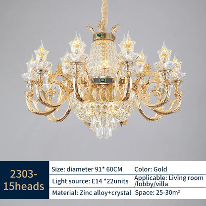 Decorbites™ Kristall-Esszimmer-Lüster – Elegante Zinklegierung Kerzenlampe
