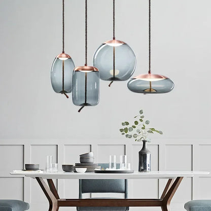 DecorBites™ Glass Knot Pendant Chandelier Light for Bedroom Kitchen Dining Room