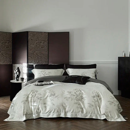 Decorbites™ Luxus-100er-Ägyptische-Baumwoll-Bettwäsche-Set: Laken, Decke, Bezug, Kissenbezug