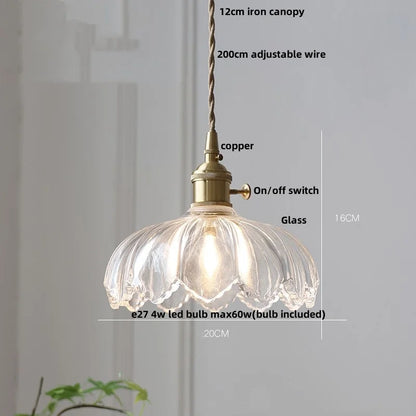 DecorBites™ Green Glass Walnut Wood LED Pendant Light, Nordic Modern Hanging Lamp