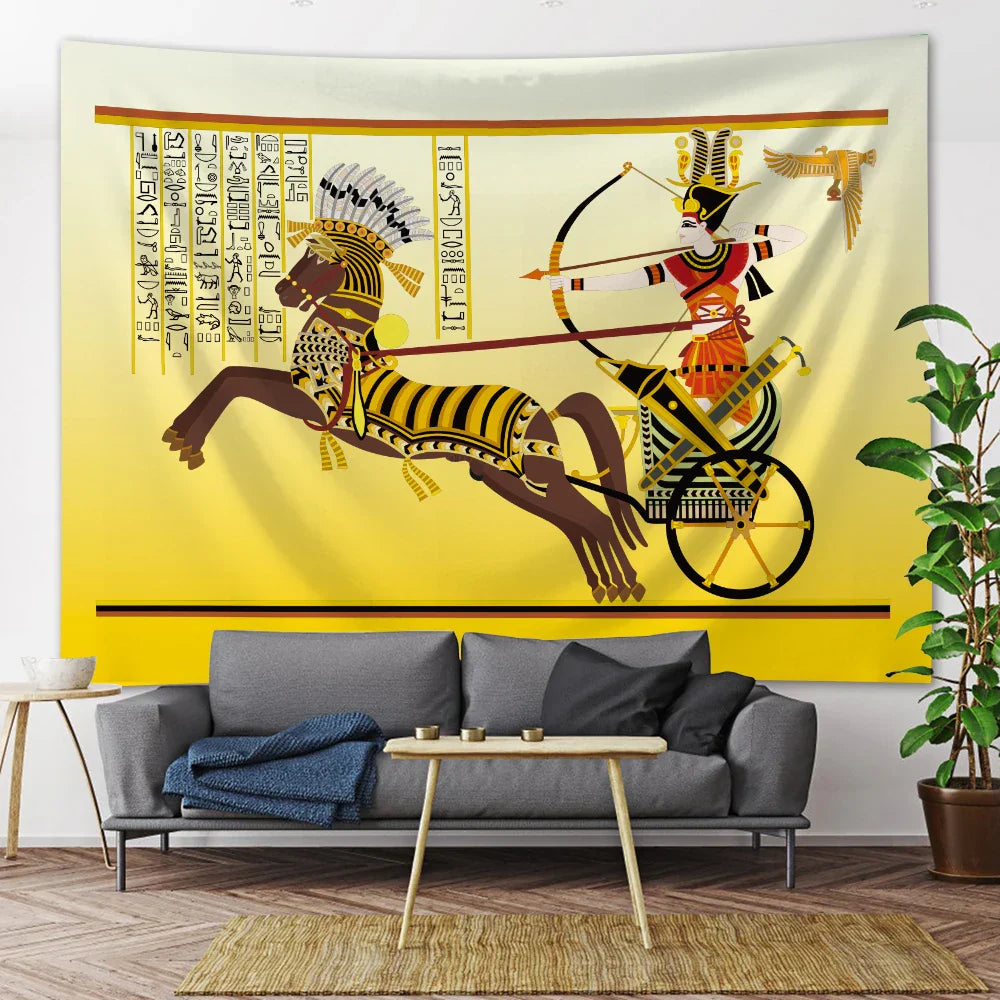 Decorbites™ Ägyptische Psychedelische Wandfriese Wandbehang Hippie Boho Tarot-Dekoration