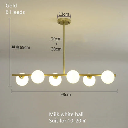DecorBites™ Glass Ball Pendant Chandeliers LED Hanging Lights for Home Decor