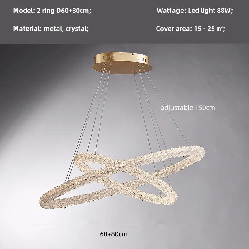 Decorbites™ Kristall-Hängeleuchte: Moderne dimmbare Kronleuchter für luxuriöses Wohnzimmer, Esszimmer, Schlafzimmer