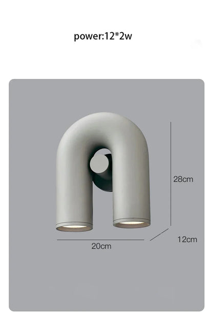 DecorBites™ LED U-shaped Wall Lamp for Minimalist Living Room and Staircase Lighting