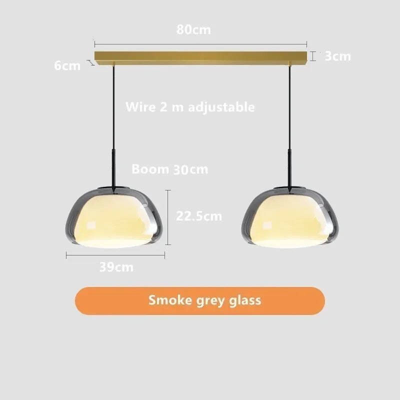 Decorbites™ Glas-Gelee-Hängelampe - Minimalistisches Luxusdesign für das Wohnzimmer im Haus