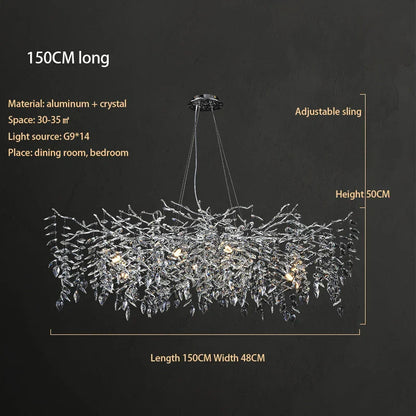 Decorbites™ Kristall-Chrom-Kronleuchter: Luxuriöse Hängelampe für Wohnzimmer, Villen und Restaurants
