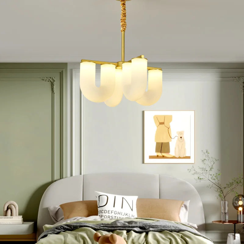 Decorbites™ Französische Creme U-förmige Stehlampe, nordisches Minimalismus LED-Licht für Heimdekoration