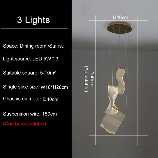 Decorbites™ LED-Lichtleiter-Deckenleuchter Modernes Novitätsdesign für Wohnzimmer-Dekor-Beleuchtung