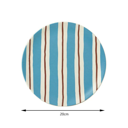 Decorbites™ Koreanischer Stil Rundes Essensgeschirr aus Bambusfaser für Desserts, Früchte und Kuchen