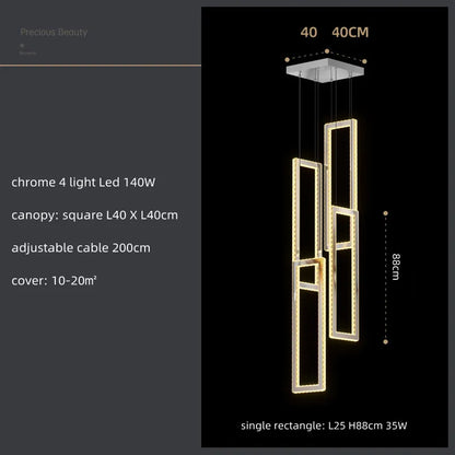 Decorbites™ Kristall-LED-Hängeleuchte Luxus-Treppenleuchte Moderne Leuchtenarmatur