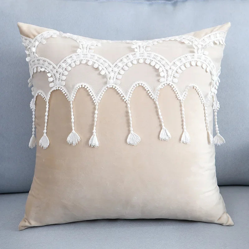 Decorbites™ Hahnentritt-Muster Kissenbezug 30x50 cm Schwarz und Weiß Bogen-Taille Kissenhülle