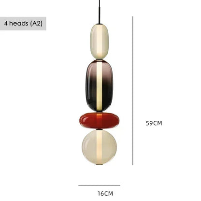 Nordic Colored Glass Pendant Light