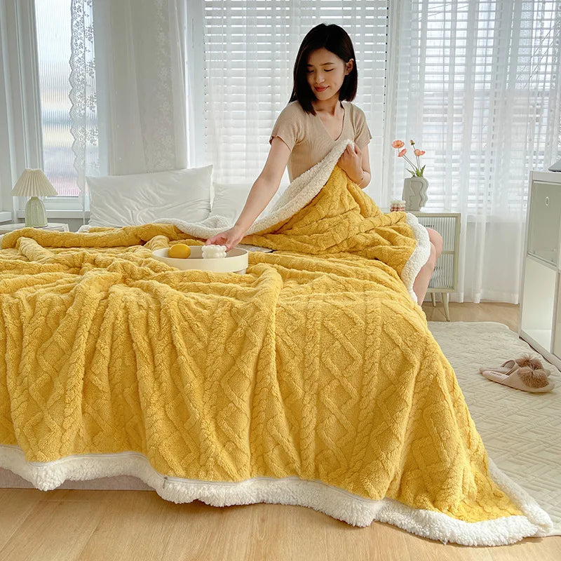 Lambswool Coral Flannel Blanket