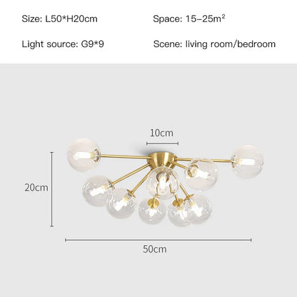 Decorbites™ Glas-Kugeln-LED-Deckenleuchter für modernes Wohnzimmer- und Schlafzimmerbeleuchtung