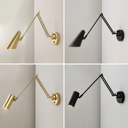 DecorBites™ Adjustable Swing Arm LED Wall Lamp Touch Sensor Sconce Lights