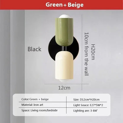 DecorBites™ Cream Double Head LED Wall Lamps for Living Room Bedroom Indoor Decoration