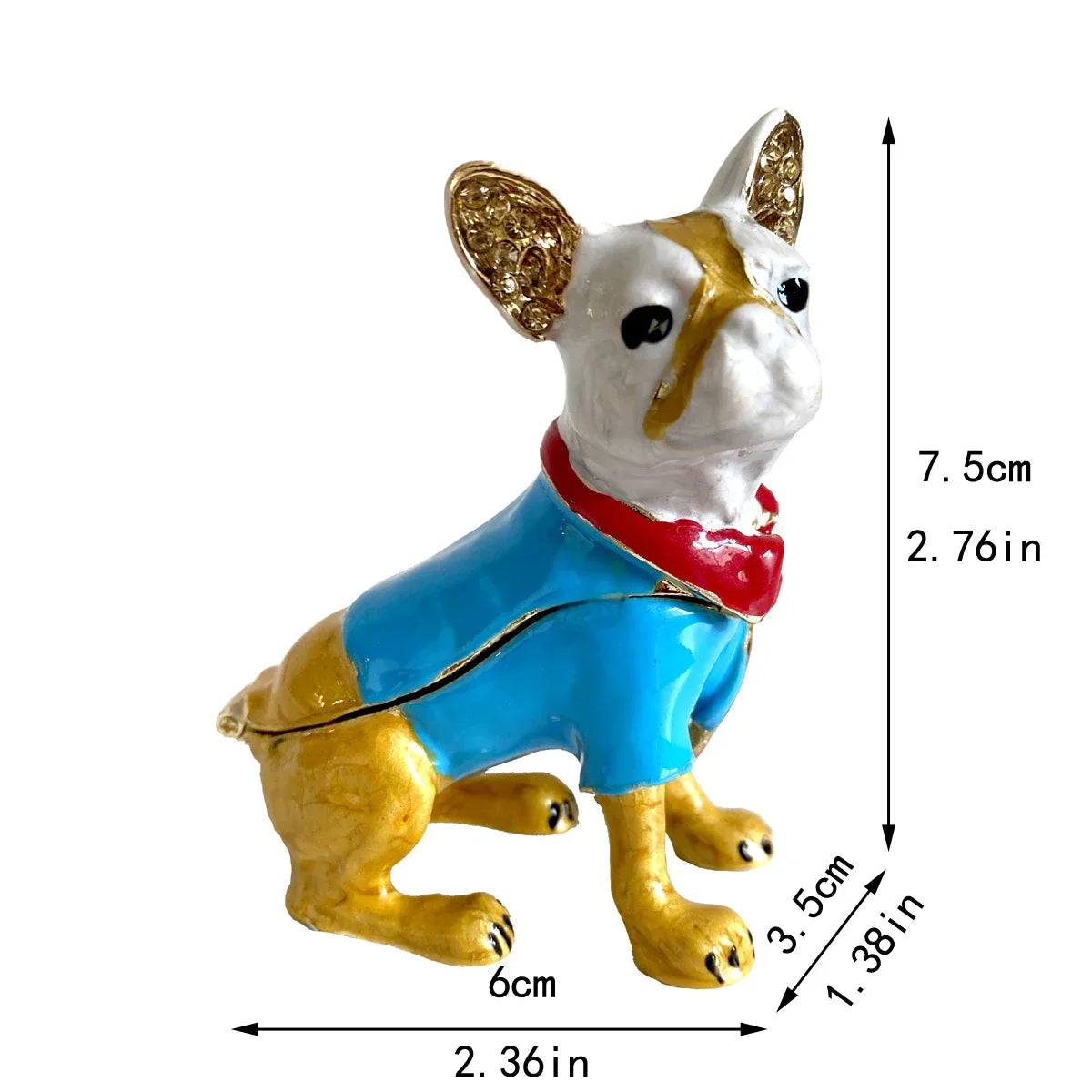 Decorbites™ Kristall-Tierfiguren-Schmuckschatulle Handbemalt Ringhalter Kommoden-Dekoration Hochzeitsgeschenk
