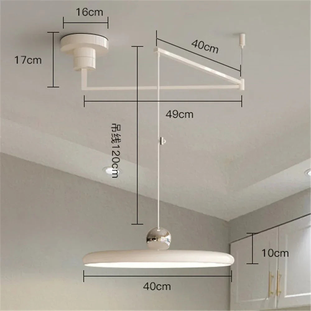 Decorbites™ Sahne-Eisen-Kunst-Lüster LED-Hängeleuchte für Schlafzimmer und Wohnzimmer