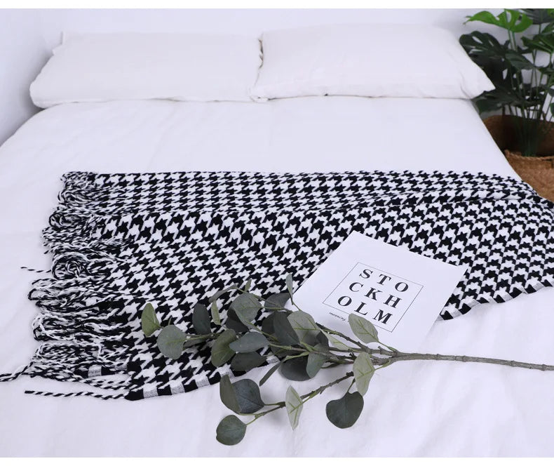Decorbites™ Hahnentritt-Muster-Wurfdecke