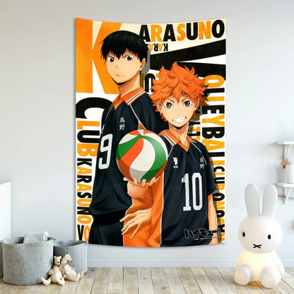 DecorBites™ Haikyuu Anime Poster Tapestry Room Canvas | Aesthetic Wall Decor Art