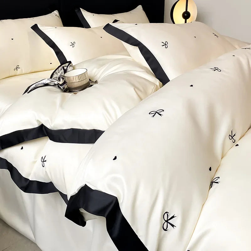 Decorbites™-Spitzenstickerei-Kühlende Bettwäsche-Set - Seidig gemütliche Bettensets