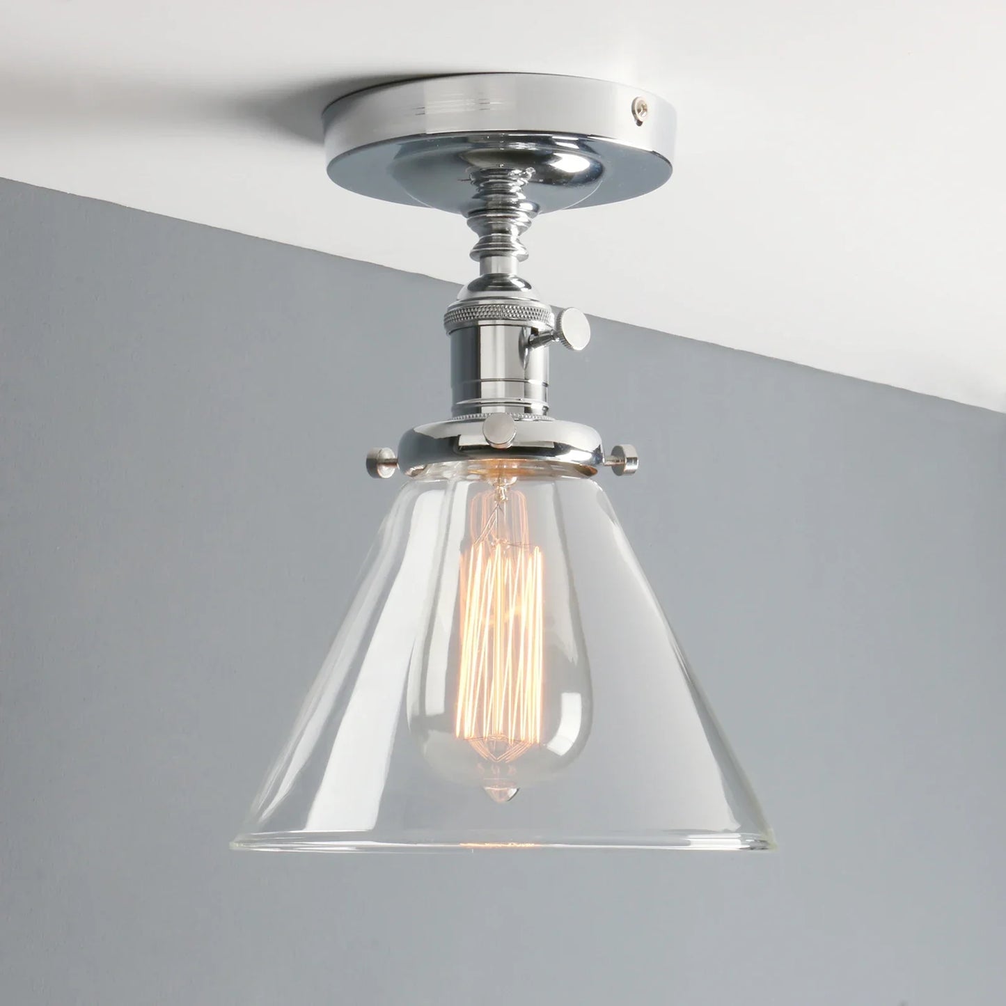 Decorbites™ Trichter-Glas-Wandleuchte Vintage-Industrial-Wandleuchte
