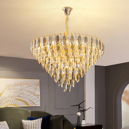 Decorbites™ Kristall-Leuchter: Moderner Luxus-Runder Hauptleuchter für Wohnzimmer & Treppenhaus