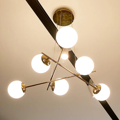 Decorbites™ Französischer Glasball-Lüster Vintage LED-Deckenpendellampe