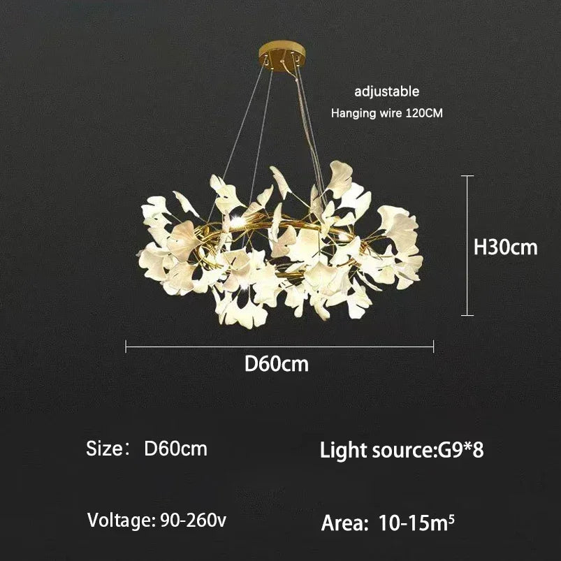 Decorbites™ Ginkgo-Blatt-LED-Deckenleuchter - Modernes nordisches Design für die Hausdekoration