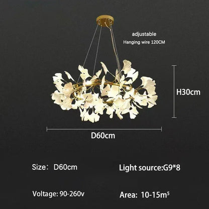 Decorbites™ Ginkgo-Blatt-LED-Deckenleuchter - Modernes nordisches Design für die Hausdekoration