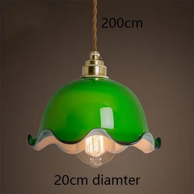 Decorbites™ Grüne Glas-LED-Hängeleuchte für Heimdekoration & Restaurant Vintage-Beleuchtung