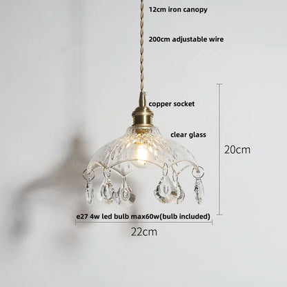DecorBites™ Green Glass LED Pendant Lights, Adjustable Nordic Modern Hang Lamp for Bedroom, Kitchen, Hotel