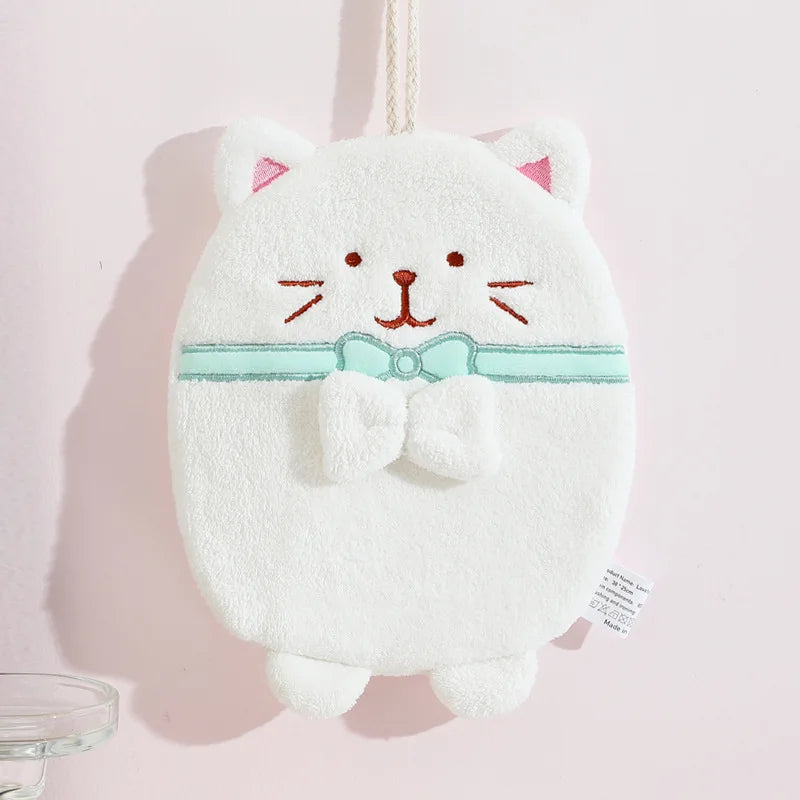 Decorbites™ Süßes Katzen-Handtuch: Dickes, schnell trocknendes Küchen- und Badezimmer-Frotteehandtuch