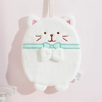 Decorbites™ Süßes Katzen-Handtuch: Dickes, schnell trocknendes Küchen- und Badezimmer-Frotteehandtuch